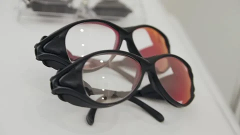 Glasses with clear lenses Stock Footage 130864748