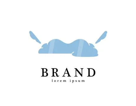 Glasses cloud logo Stock Illustration