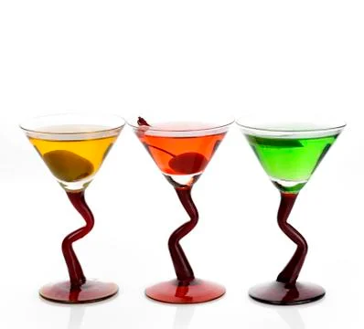 Glasses of cocktail Stock Photos