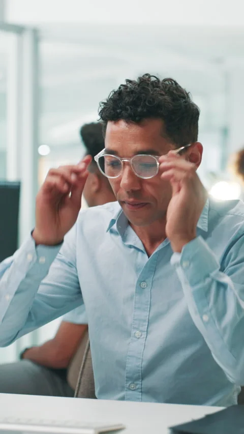 Glasses, coding and business man in office for software update, game development Stock Footage 306819666