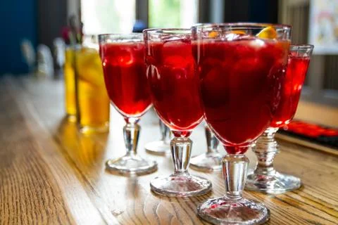 Glasses with a drink Stock Photos