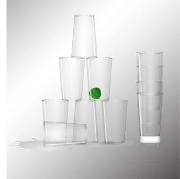 Glasses for drinking water Illustrazione stock
