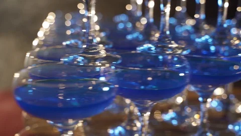 Glasses with drinks Stock Footage 128197235