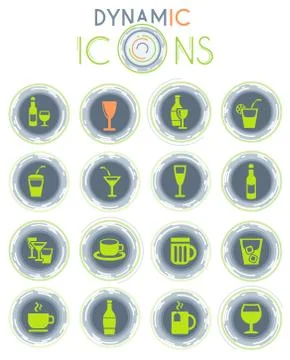 Glasses dynamic icons Stock Illustration