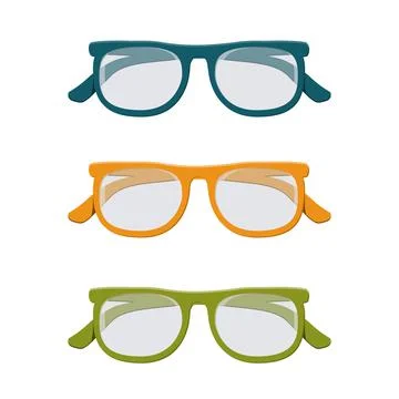 Glasses eye accessory isolated vector illustration on white background Stock Illustration