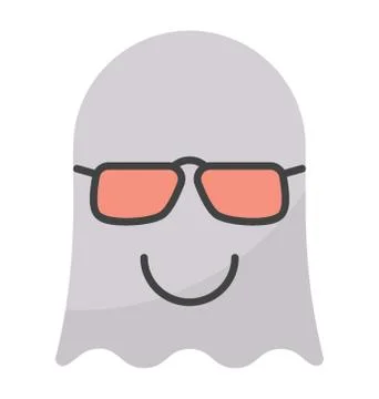 Glasses Face Ghost Stock Illustration