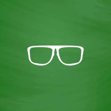 Glasses flat icon Illustrazione stock