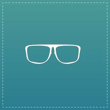 Glasses flat icon Stock Illustration