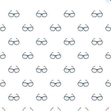 Glasses flat line style seamless pattern background Stock Illustration