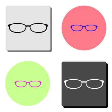 Glasses. flat vector icon Stock Illustration