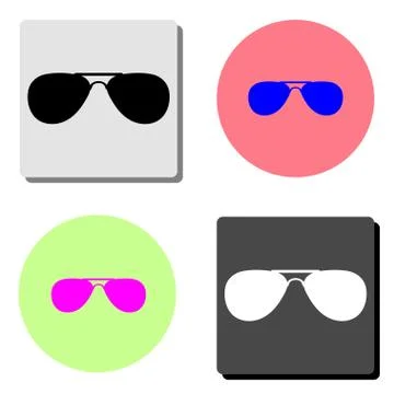 Glasses. flat vector icon Stock Illustration
