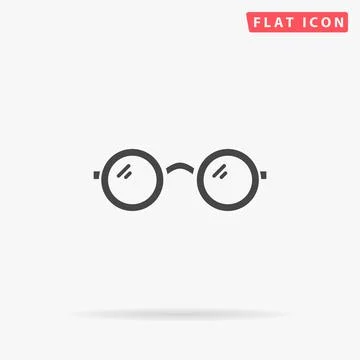 Glasses flat vector icon Stock Illustration