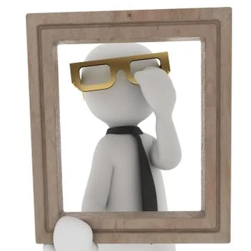 Glasses in frame Stock Illustration
