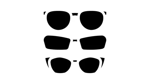 Glasses frames optometry vision eye glyph icon animation 스톡 동영상 326730144