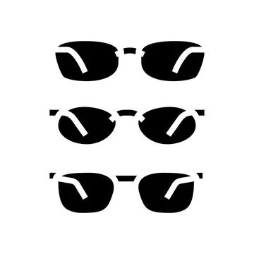 Glasses frames optometry vision eye glyph icon vector illustration Illustrazione stock