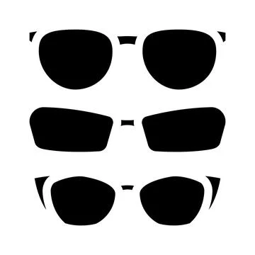 Glasses frames optometry vision eye glyph icon vector illustration Illustrazione stock
