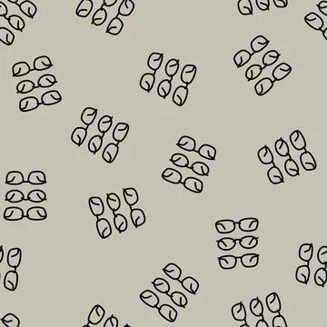 Glasses frames optometry vision eye vector seamless pattern Illustrazione stock