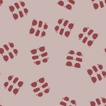 Glasses frames optometry vision eye glyph vector seamless pattern イラスト素材