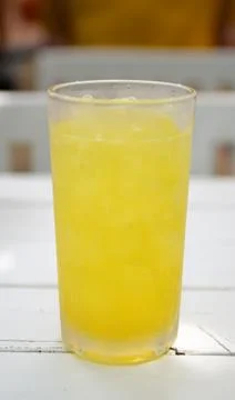 Glasses of fresh orange juice Stock Photos
