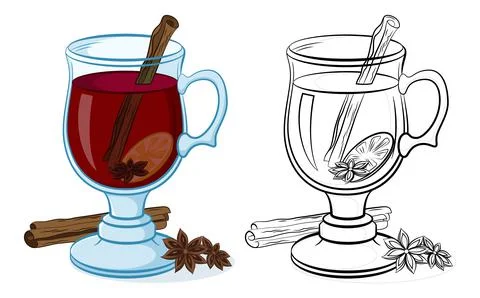 Glasses Goblet with Grog Stock Illustration