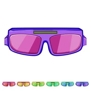 Glasses goggles welding cartoon vector graphic Stock Illustration