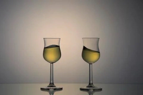 Glasses for grappa tasting Stock Photos