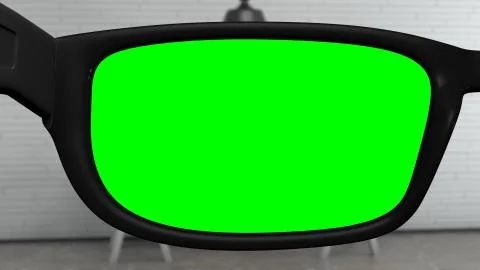 Glasses with Greenscreen Illustrazione stock