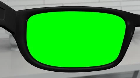 Glasses with Greenscreen Stock Illustration