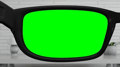 Glasses with Greenscreen Illustrazione stock