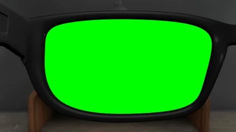 Glasses with Greenscreen Illustrazione stock