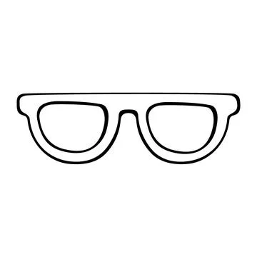 Glasses hand drawn vector illustration Stock Illustration