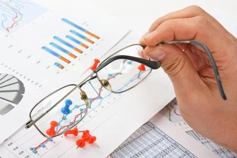Glasses in hand Foto stock