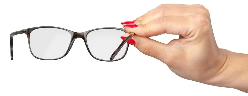 Glasses in hand. Stock Photos