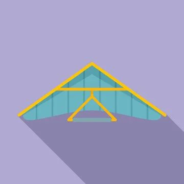 Glasses hang glider icon flat vector. Para air Illustrazione stock