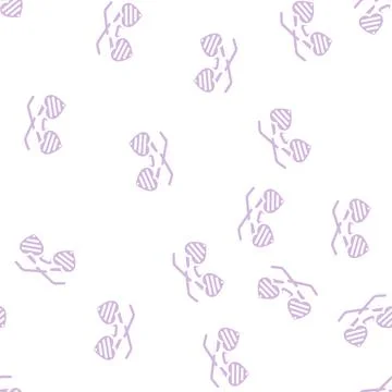 Glasses in heart form glyph vector seamless pattern Stock Illustration