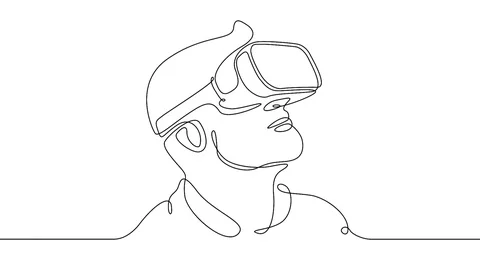 Glasses helmet device virtual reality Stock Footage 99683374