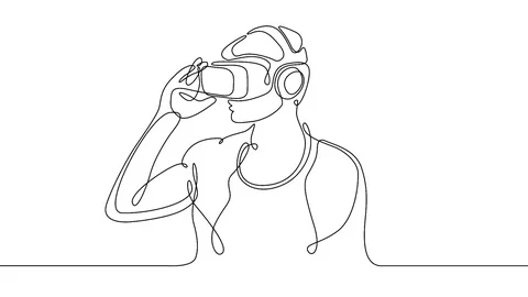 Glasses helmet device virtual reality Stock Footage 99683376