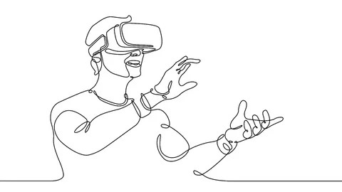 Glasses helmet device virtual reality Stock Footage 99683377