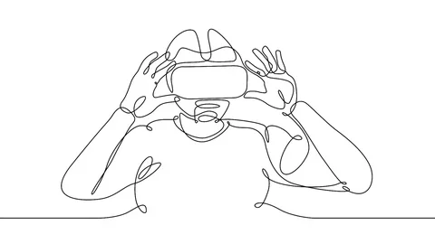 Glasses helmet device virtual reality Stock Footage 99683378