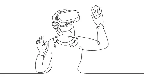 Glasses helmet device virtual reality Stock Footage 99683392