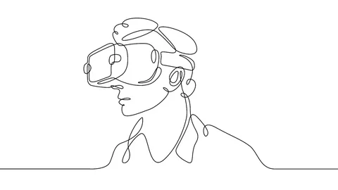 Glasses helmet device virtual reality Stock Footage 99683393