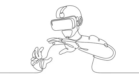 Glasses helmet device virtual reality Stock Footage 99683401