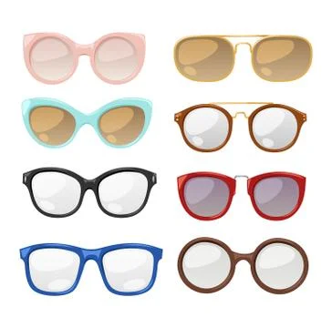 Glasses human eye vector Stock Illustration