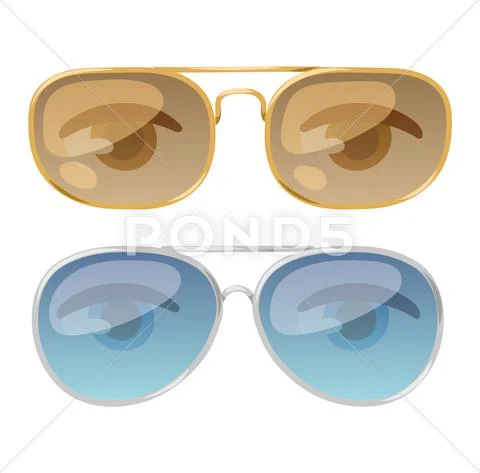 Glasses human eye vector Stock Illustration