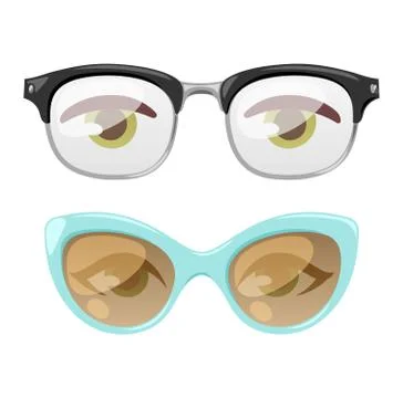 Glasses human eye vector Stock Illustration