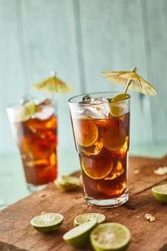 Glasses of iced tea. Stock Photos