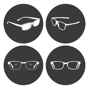 Glasses icon design Illustrazione stock