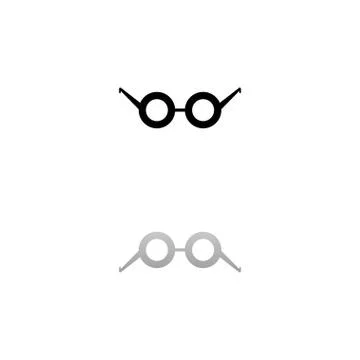 Glasses icon flat Stock Illustration