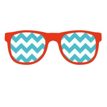 Glasses icon in flat style 스톡 일러스트