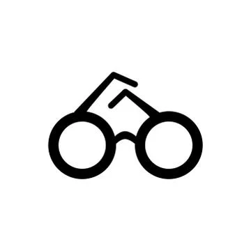 Glasses Icon In Flat Style Vector For App, UI, Websites. Black Icon Vector Il Stock Illustration